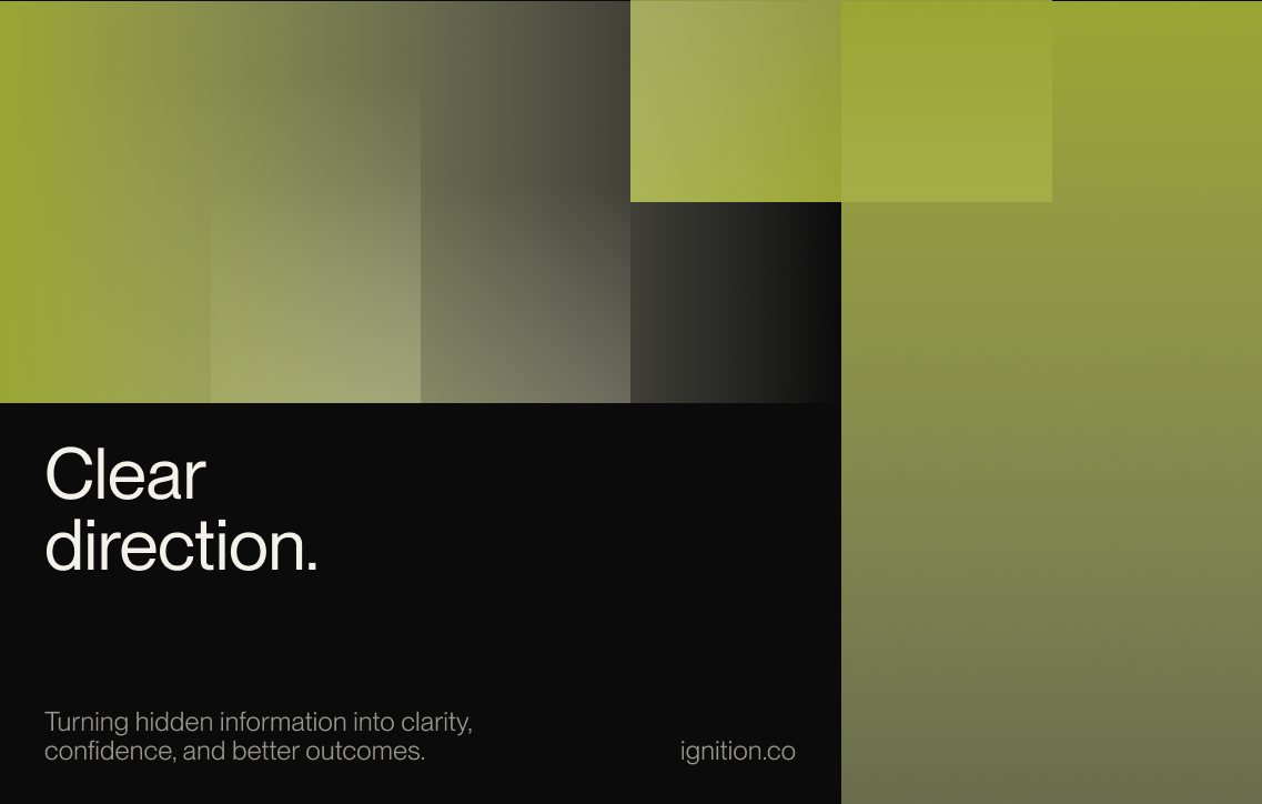 Ignition social templates: Clear direction, set in the new brand's green and black